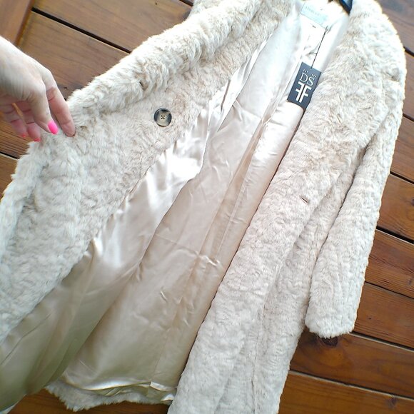 Fabulous Furs Vintage Faux Fur Persian Lamb Knee-Length Coat Size Small - Picture 9 of 10